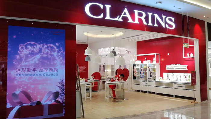 法国娇韵诗CLARINS化妆品专卖店室内P2.5显示屏品牌连锁